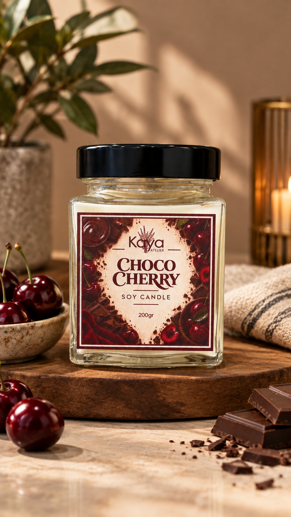 Choco Cherry candle