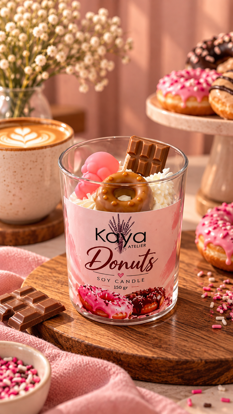 Donuts candle