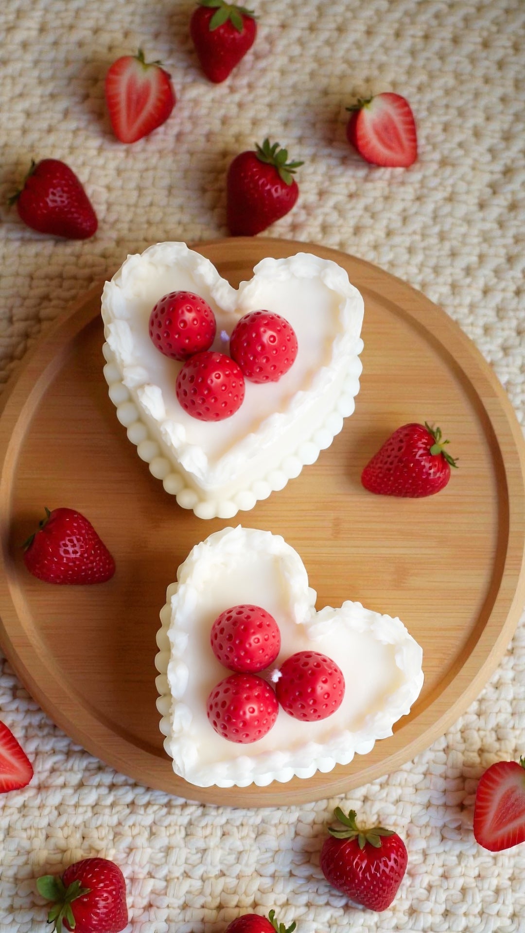 Heart cake candle