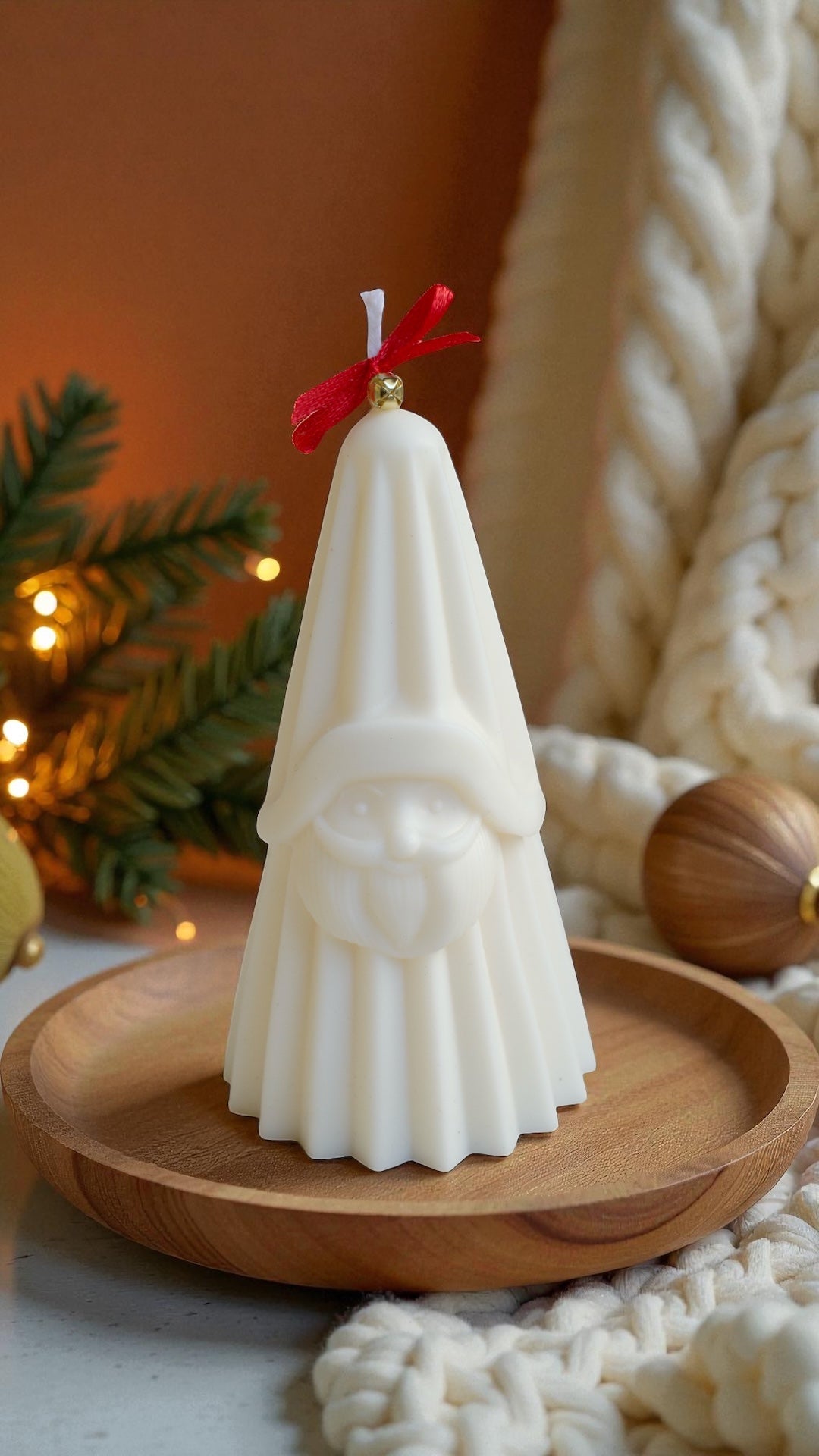 Jolly Santa candle