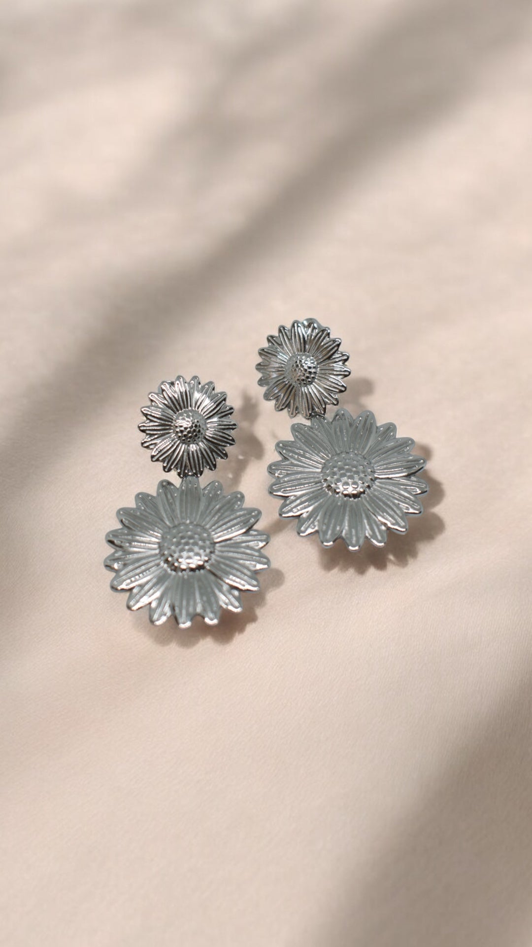 Sunflower Silver Earrings
