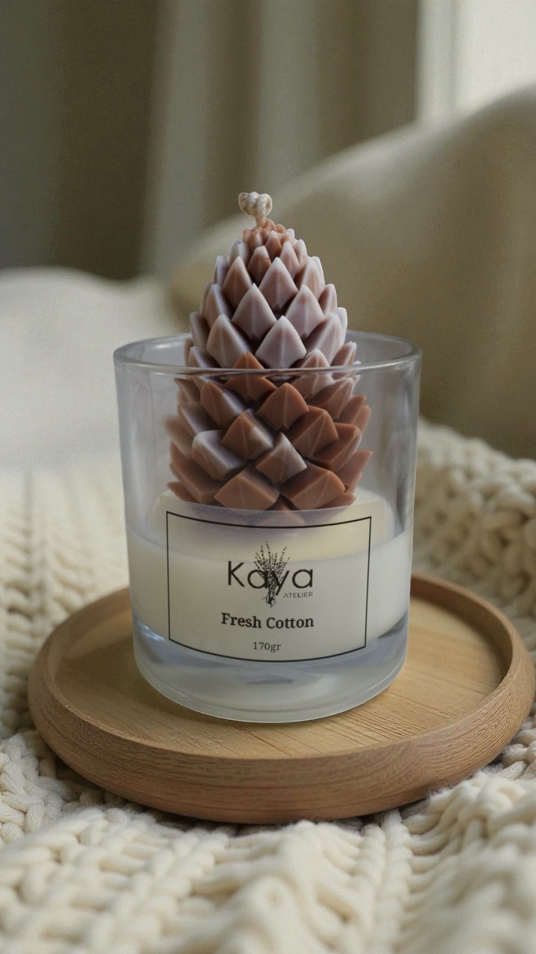Pinecone candle