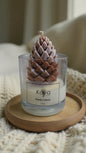 Pinecone candle