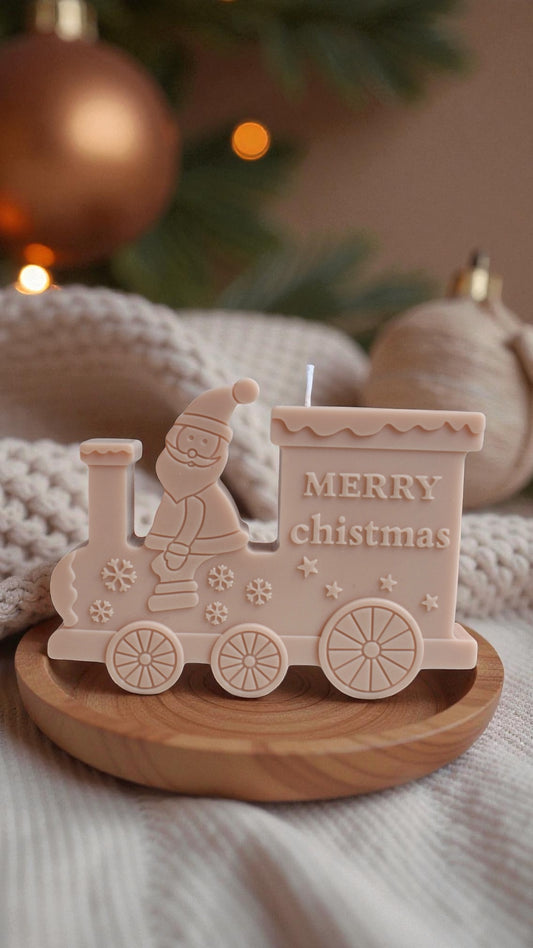 Christmas train candle