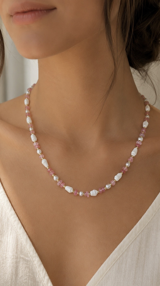 Seashell Pearl Necklace