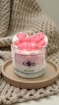 Pink heart candle