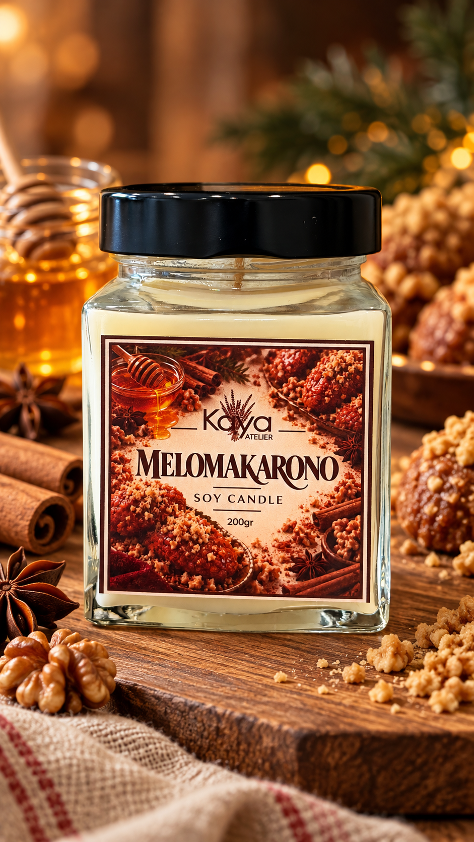 Melomakarono candle