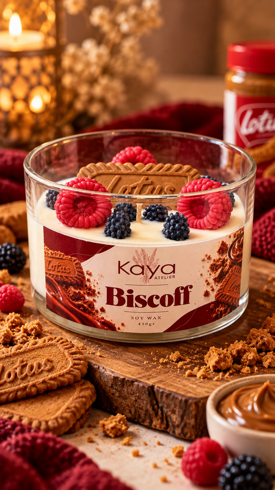 Biscoff candle 450gr