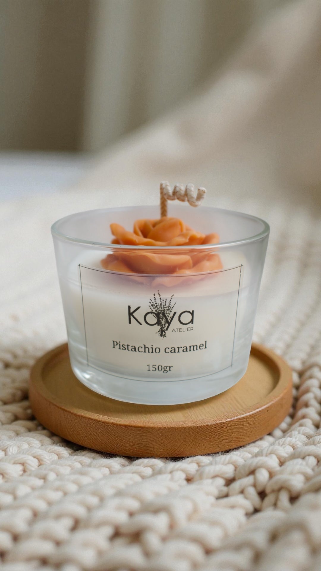 Caramel frost candle