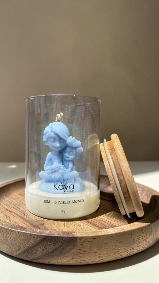 “Love you Mom” candle